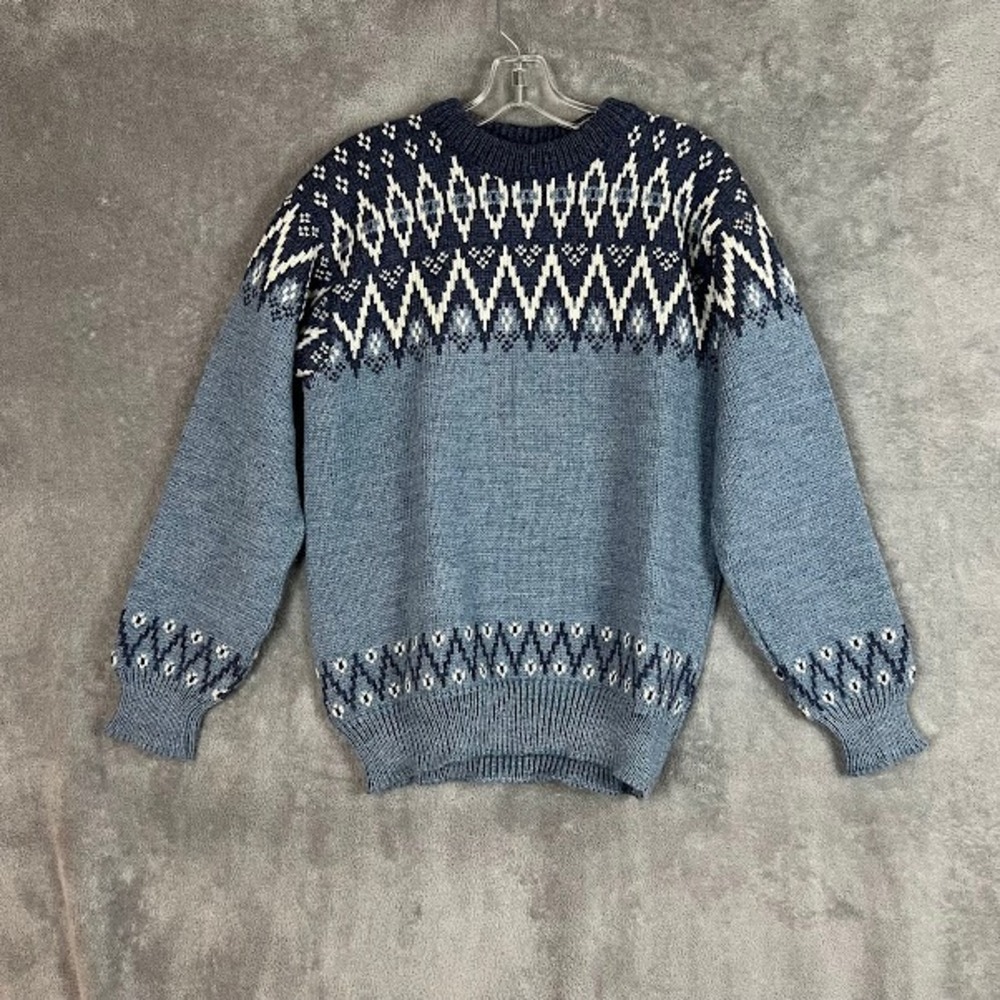 Dale of Norway Fair Isle Sweater Womens 44 Pure New Wool Nordic Ski Winter
